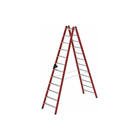 MUNK  Scala in plastica  con gradini in alluminio striato  2 x