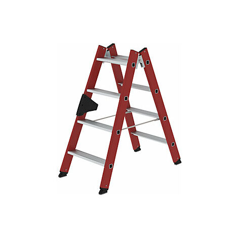 MUNK  Scala in plastica  con gradini in alluminio striato  2 x