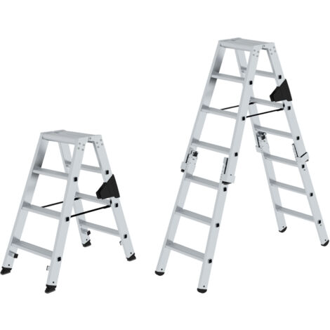 Munk Stufen Stehleiter beidseitig begehbar steckbar 2x4 Stufen