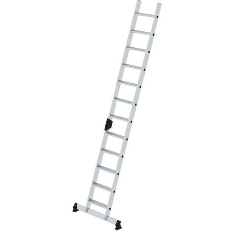 MUNK Stufenanlegeleiter mit nivello-Traverse und Ergo-Pad 12 Stufen