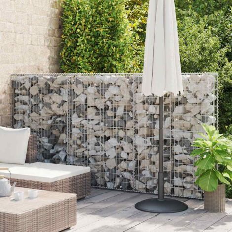 Mur en Gabion avec Couvercles Acier Galvanisé Clôture Multi-taille vidaXL