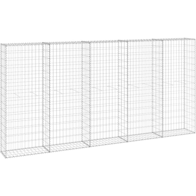 Gabbione avec couverture en acier galvanisé durable et résistant dans différentes tailles taille : 300 x 30 x 150 cm