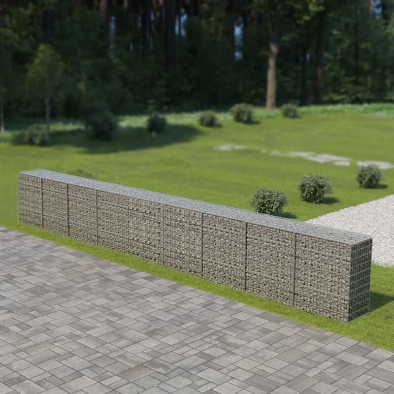 Vidaxl - Mur à gabion avec couvercles Acier galvanisé 900x50x100 cm