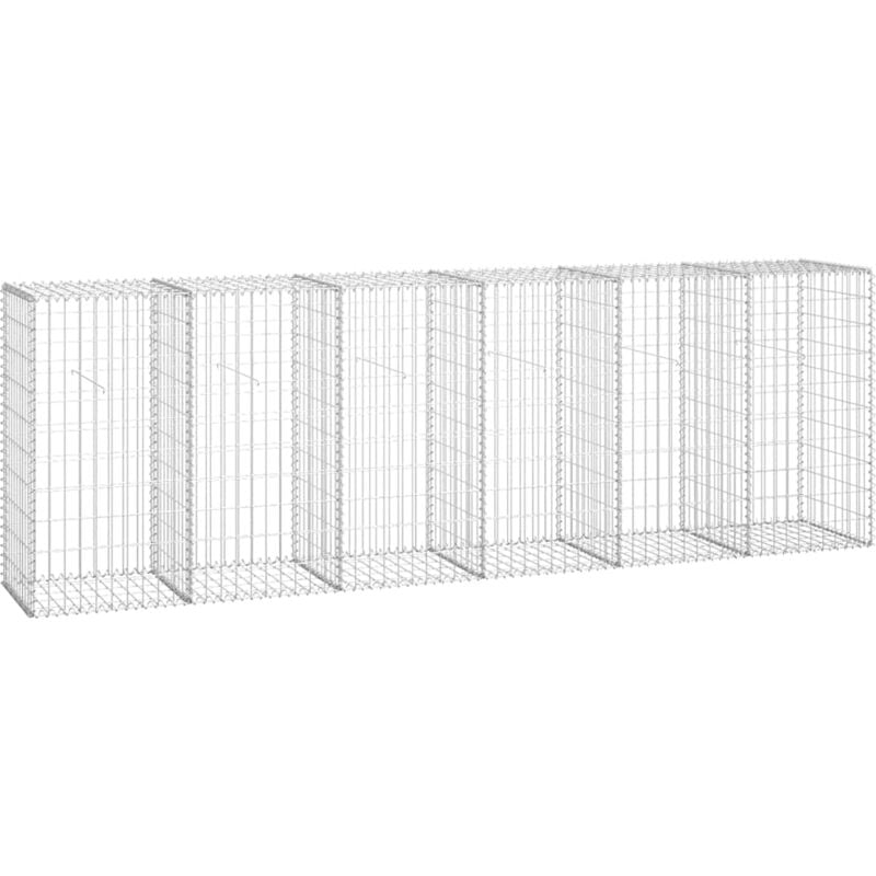 Mur en gabion avec couvercles Acier galvanisé 300 x 50 x 100 cm Vidaxl