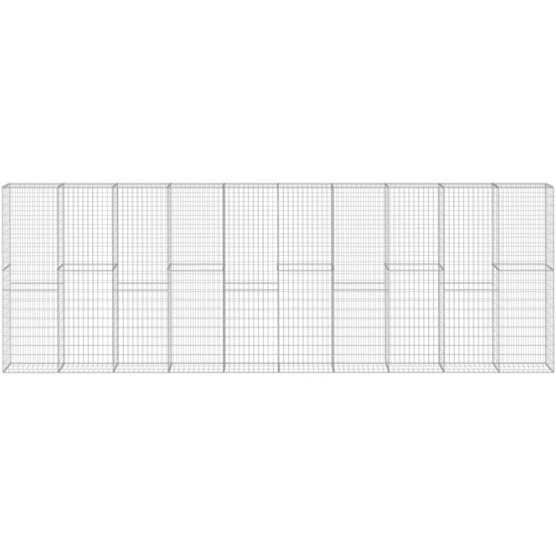 Vidaxl - Mur à gabion avec couvercles Acier galvanisé 600 x 30 x 200 cm