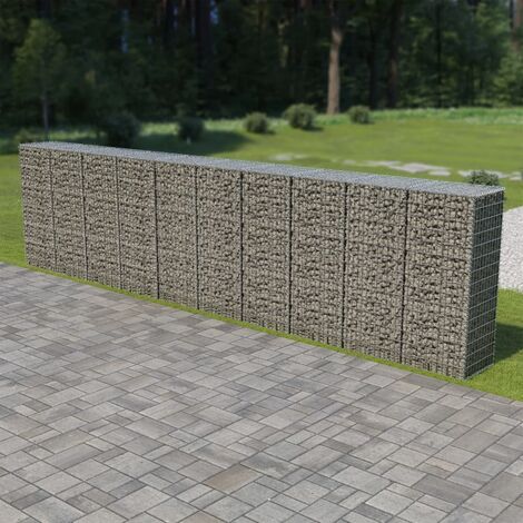 Mur à gabion avec couvercles Acier galvanisé 600 x 50x150