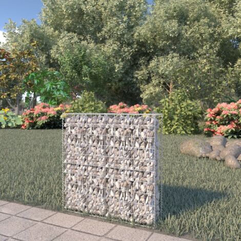Mur en Gabion avec Couvercles Acier Galvanisé Clôture Multi-taille vidaXL