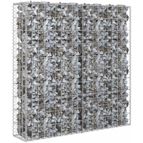 vidaXL Mur en Gabion avec Couvercles Acier Galvanisé Clôture Multi-taille