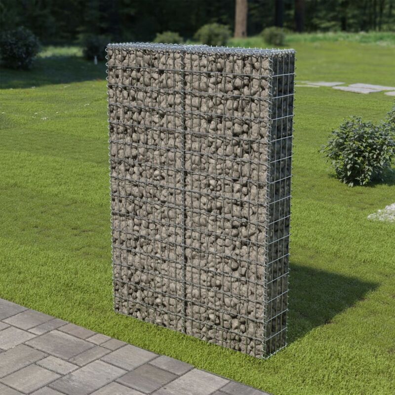 Mur à gabion,Panier de Gabion avec couvercles Acier galvanisé 100x20x150 cm CFW55661