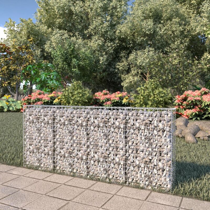 Design In - Mur à gabion,Panier de Gabion avec couvercles Acier galvanisé 200 x 20 x 85 cm CFW12447