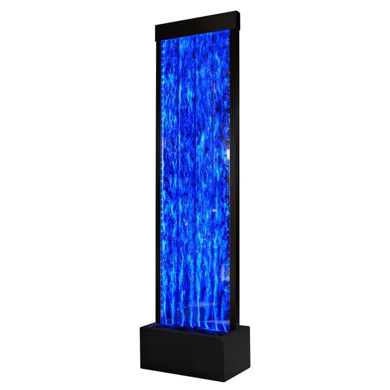 Vente-unique - Mur de bulles d'eau - LEDs à couleurs changeantes- h. 150 cm - Noir - blennie