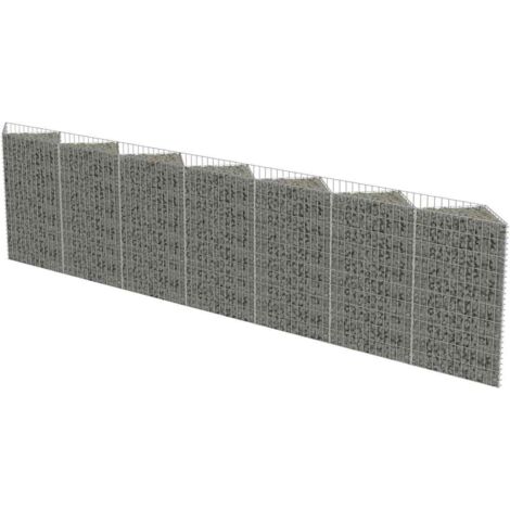 Mur de Gabion Acier Galvanisé Clôture Bordure de Jardin Multi-taille vidaXL