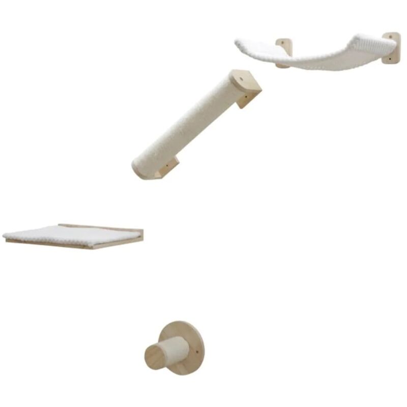 Kerbl - Mur d'escalade pour chats Alps 52x14x33 cm Naturel et blanc