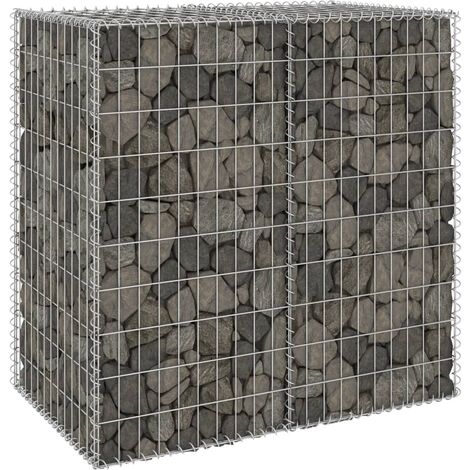 Mur en gabion avec couvercles Acier galvanisé 100x60x100