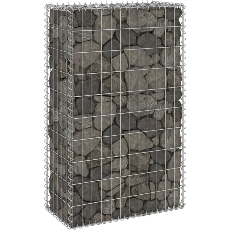 Jinlefu - skm Mur en gabion avec couvercles Acier galvanisé 60x30x100 cm