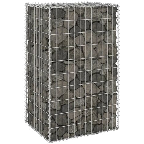 Mur en gabion avec couvercles Acier galvanisé 60x50x100