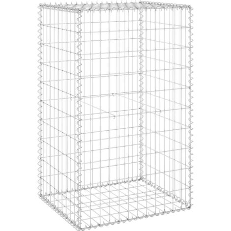 Mur en Gabion avec Couvercles Acier Galvanisé Extérieur Multi-taille vidaXL