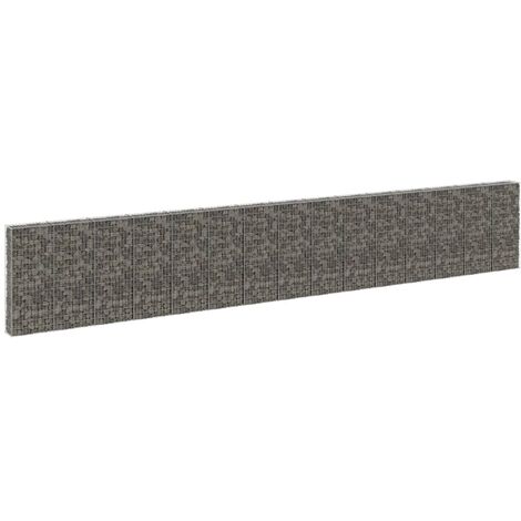 Mur en gabion avec couvercles Acier galvanisé 900x30x150 cm