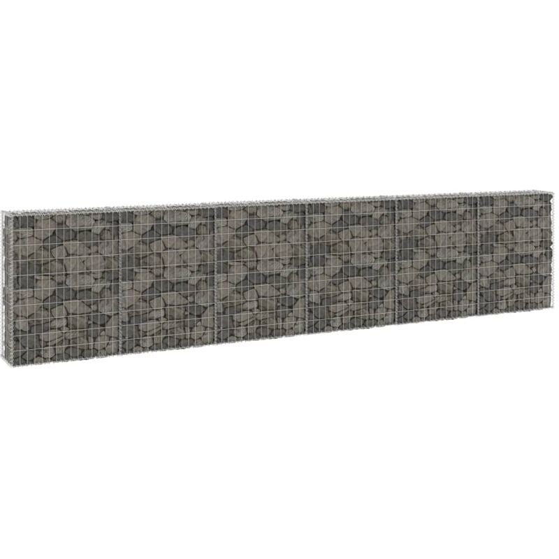 Mur en gabion,Panier de Gabion avec couvercles Acier galvanisé 300x30x100 cm CFW50396