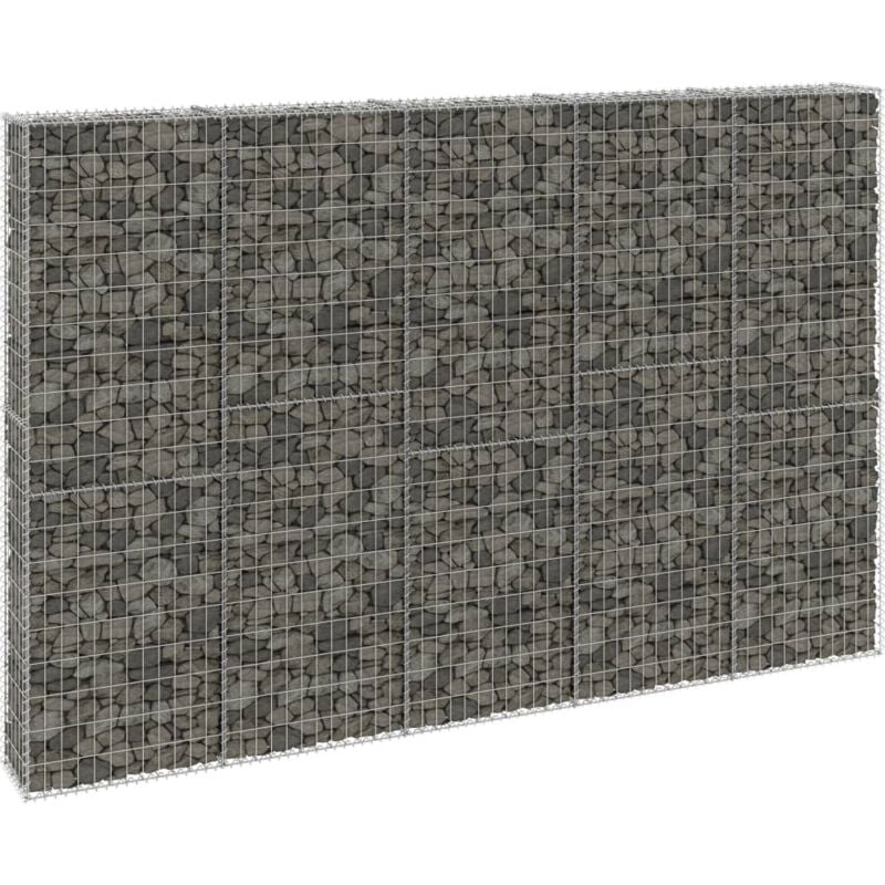 Mur en gabion,Panier de Gabion avec couvercles Acier galvanisé 300x30x200 cm CFW14720