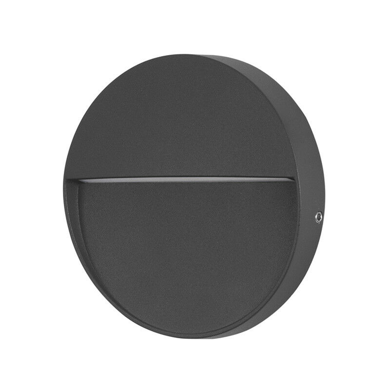 Nod Round Applique d'extérieur led encastrable Noir, Opale, Blanc Chaud 3000K, IP65 - Forlight