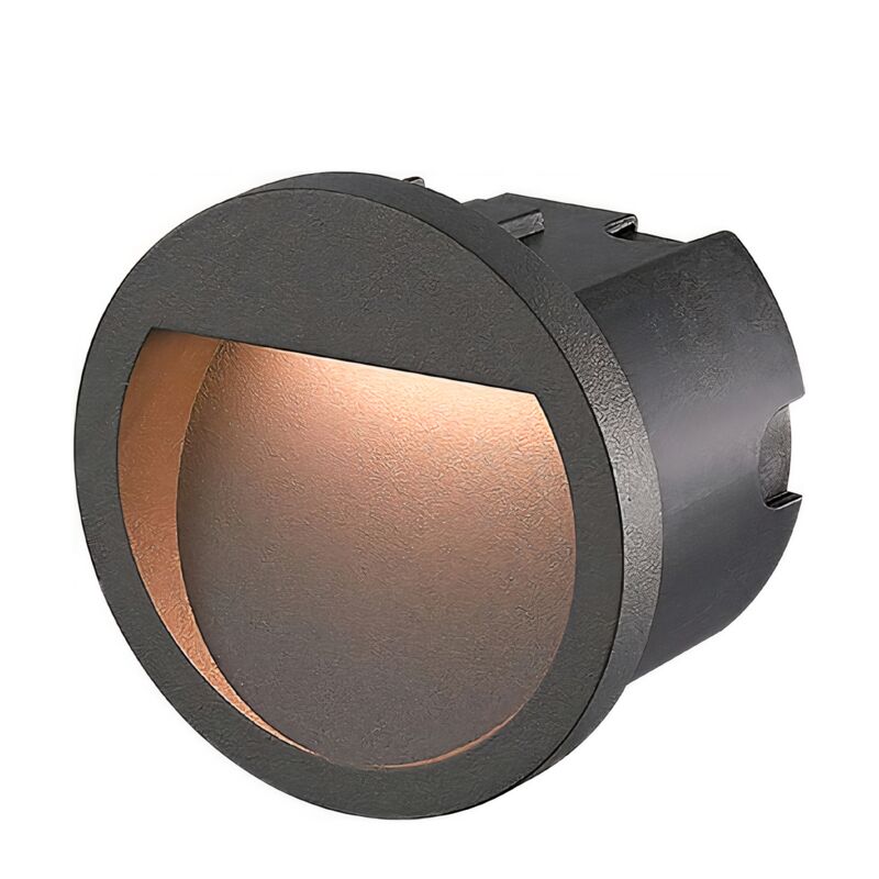 Medi empotrable de pared exterior con luz led blanco cálido 3000K en color gris urbano