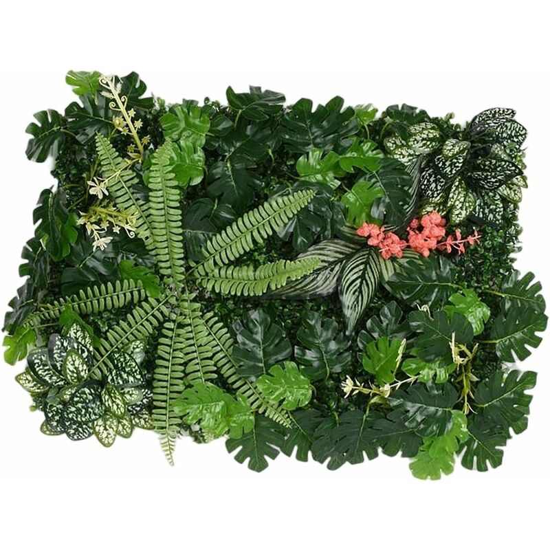 Mur Panneau Clôture Simulation Confidentialité DIY Fond Artificiel Topiaire Haies Toile de Fond Intérieur Patio (Mur de plantes Trident Turtleback,