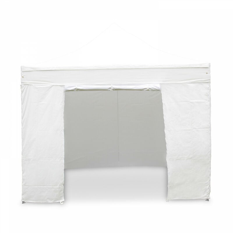 Mur porte zippable pour tente pliante pro 40mm 4,5m blanc