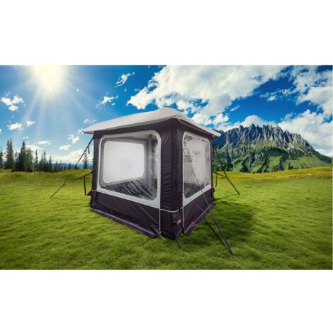 Mur pour abri Lodge Air – Mur en polyester 300D – Fixation par fermeture à glissière – Avec fenêtre cristal intégrée – Soplair