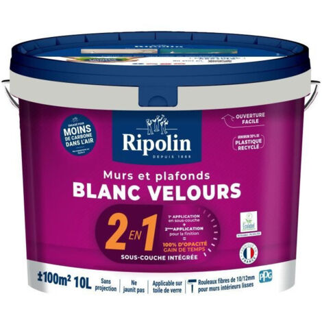 Mur & soffitto 2 in 1 bianco velluto - RIPOLIN - 10 L