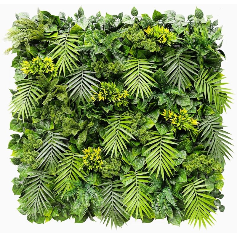 Agco - Mur vegetal artificiel Exotik plaque de 1mx1m décoration tropicale