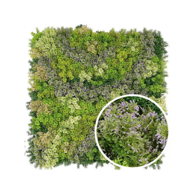 Mur végétal artificiel Mousse 1m x 1m, Long 2 m