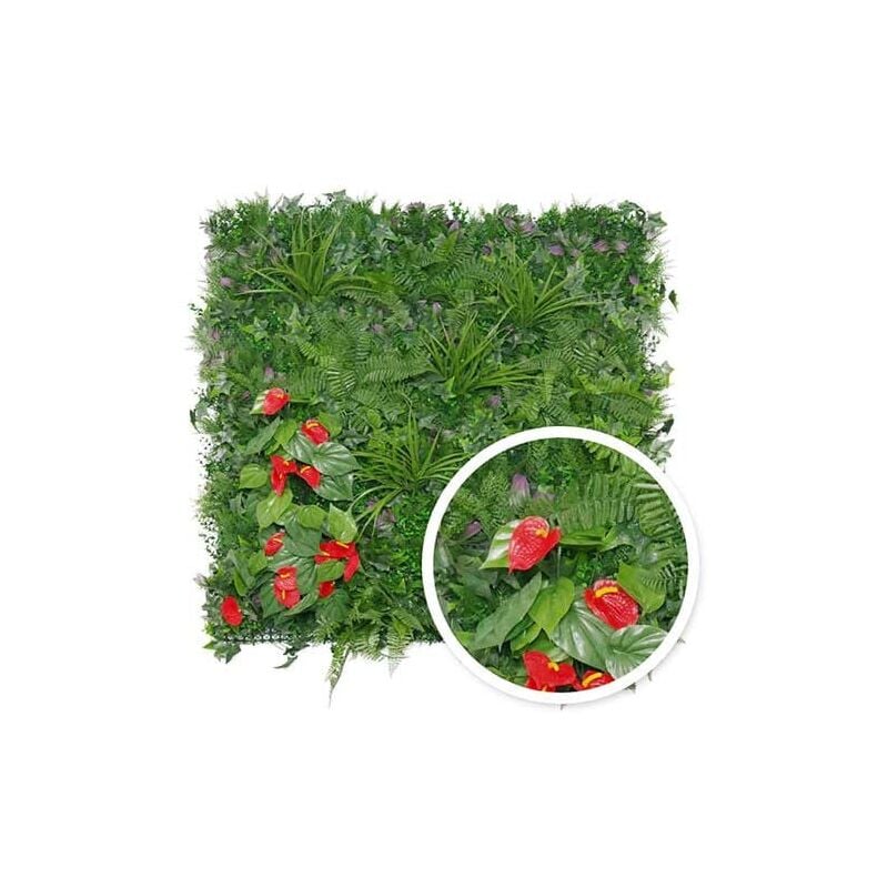 Atout Loisir - Mur végétal artificiel Tropical 1m x 1m, Surface 2 m²