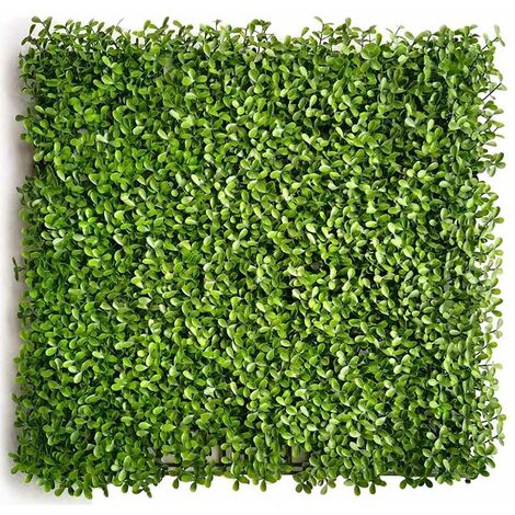 Mur végétal artificiel 50 x 50 cm – Polyéthylène haute qualité – Vert naturel – Pour décoration intérieure et extérieure - VERT 50 X