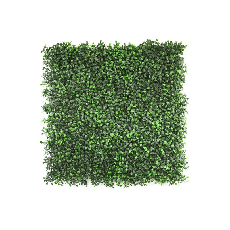 Mur végétal synthétique - Buis à petites feuilles - Intérieur et extérieur - 0.5m x 0.5m