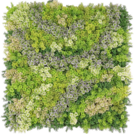 Mur végétal synthétique - Sous-bois - Intérieur et extérieur - 1 m x 1 m
