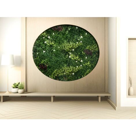 Mur végétal synthétique vert - pack de 1m² - LAHTI - Vert