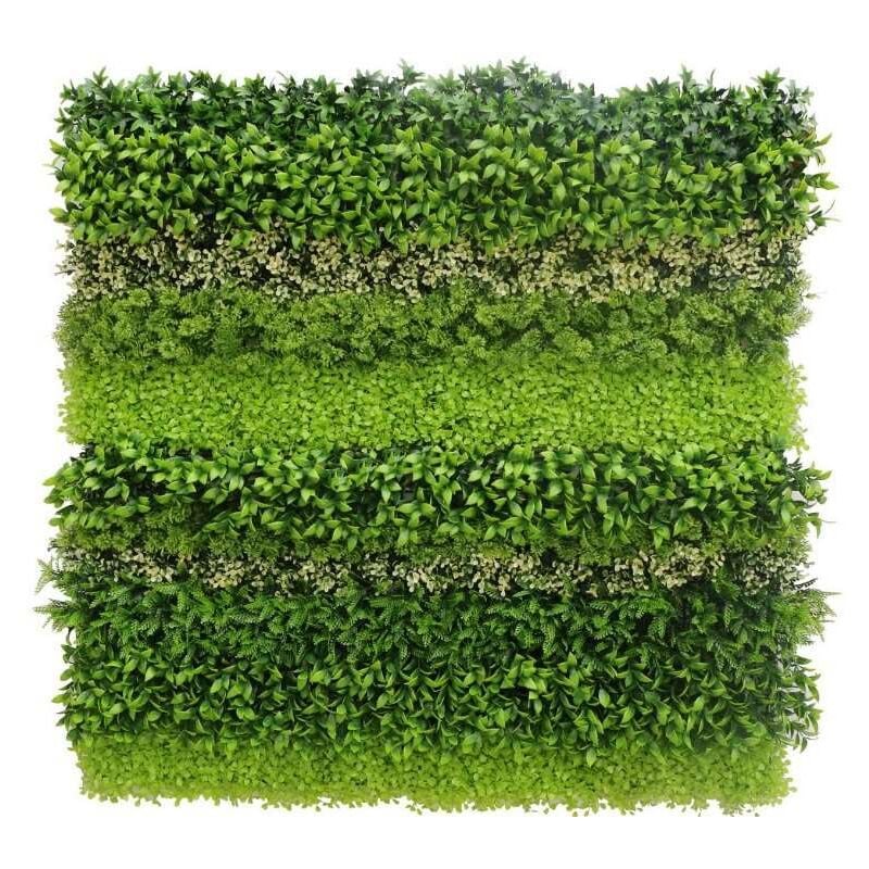 Mur végétal en plastique 1 m x 1 m Nature - Vert