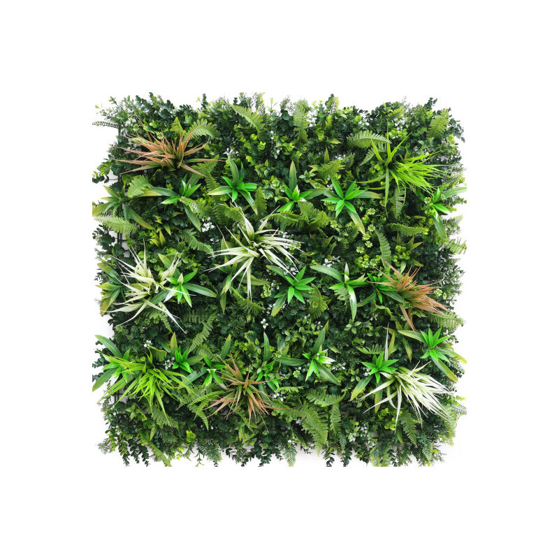 Décoweb - Mur végétal synthétique - Forêt tropicale - Intérieur et extérieur - 0.5m x 0.5m