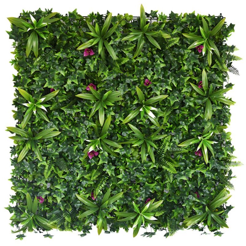 Vente-unique - Mur végétal synthétique vert - pack de 1m² - ikaz