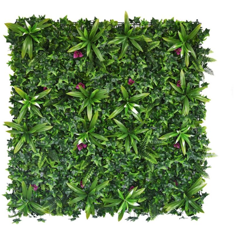 Vente-unique - Mur végétal synthétique vert - pack de 3m² - ikaz