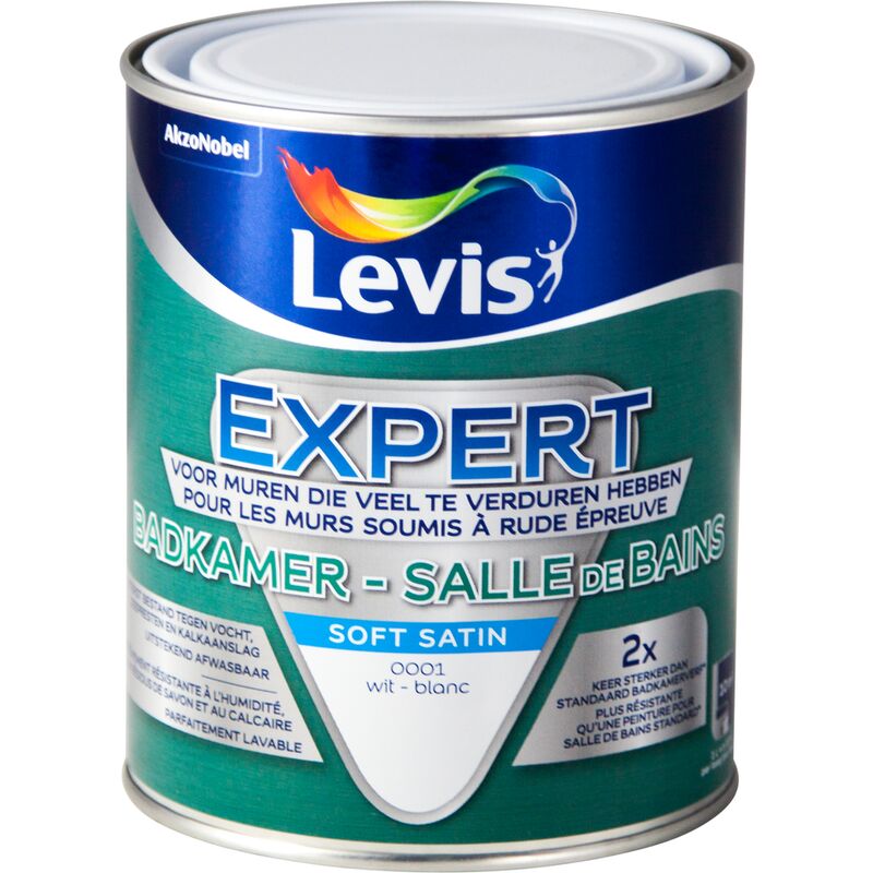 

Mural de habitación Baño 'Experto' White Satin - 1L - Blanc - Levis