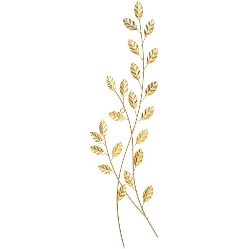 

Mural de hojas luxury metal dorado de 60x20 cm