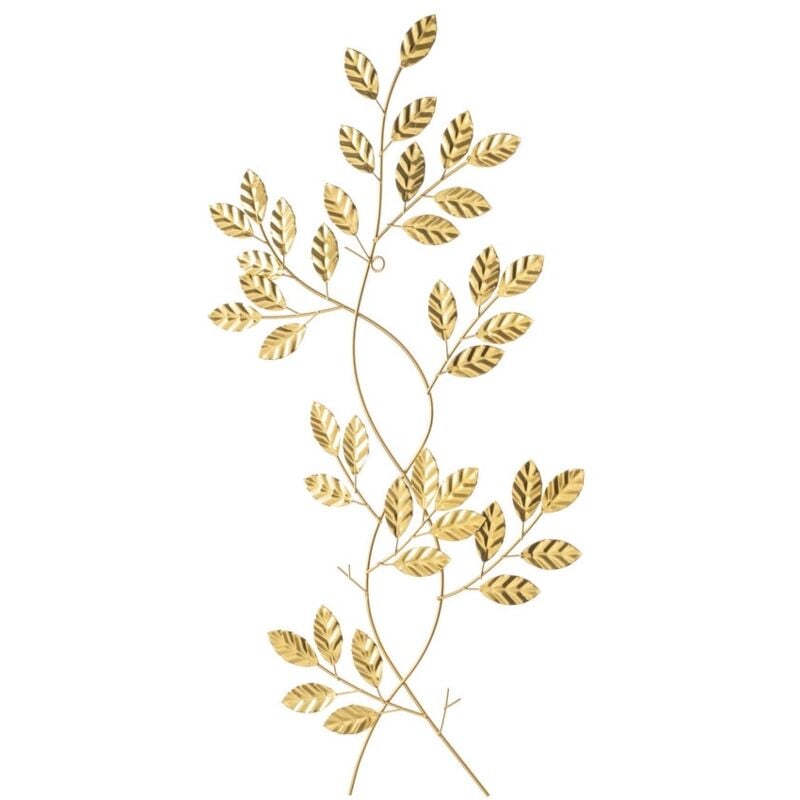 

Mural de hojas luxury metal dorado de 60x33 cm