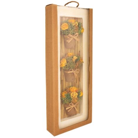 Mural de macetas flores secas 20,5x6,5x56