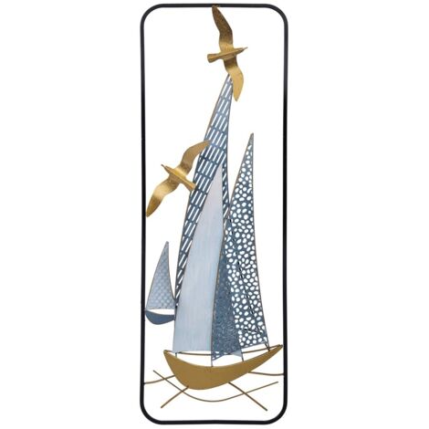 Mural decorativo de pared de metal 31,1x89,5x3,8