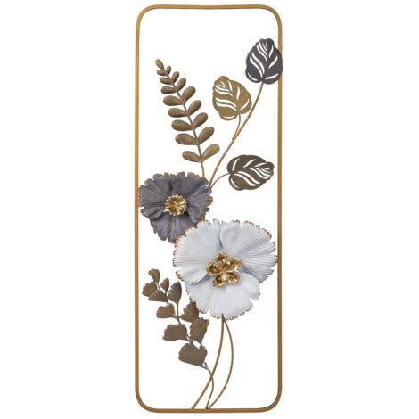 Mural decorativo de pared de metal 31,1x89,5x4,4