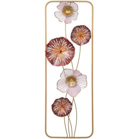 Mural decorativo de pared de metal 31,1x89,5x5,1