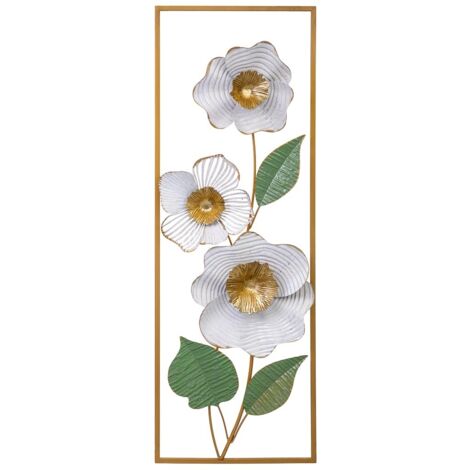 Mural decorativo de pared de metal 31,1x89,5x5,7