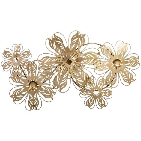 Mural decorativo de pared de metal 92,1x50,2x7,0